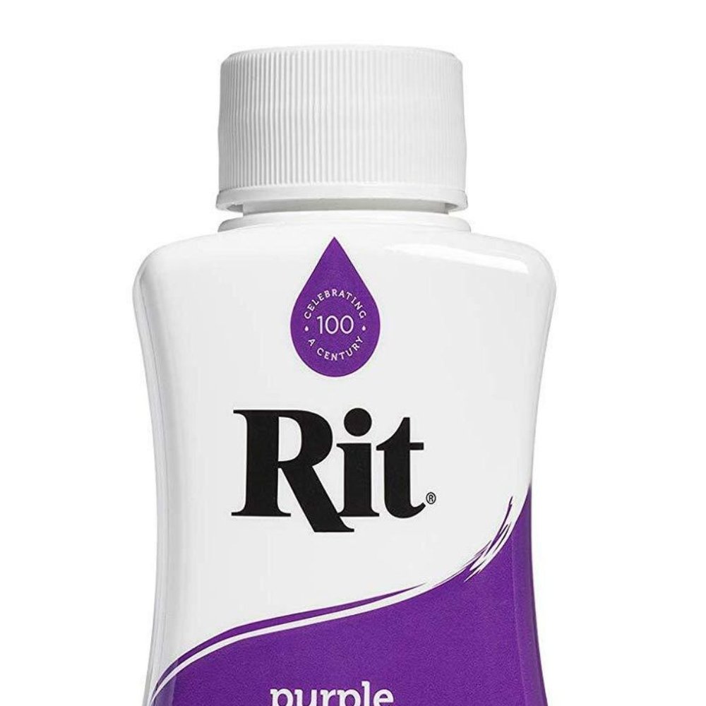 RIT PURPLE COLOR FABRIC DYE 8 OUNCE BOTTLE